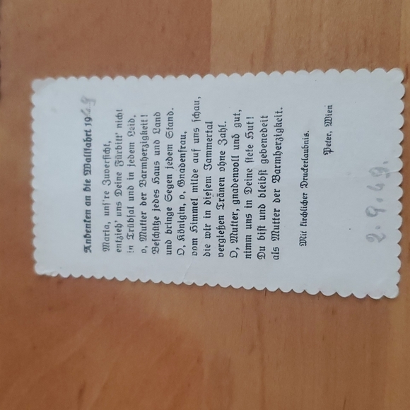 Vintage Prayer Cards Lot Of 3 - Picture 6 of 8